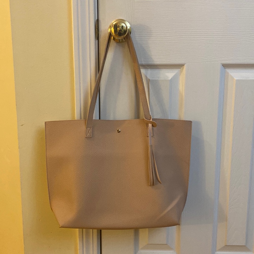 Unbranded Blush Leather Shoulder Bag. New with no tag. Cute tassel attached.